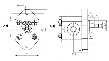 HYDRAULIKPUMPE 00A2X032 GR.0 - 2cc - LINKS