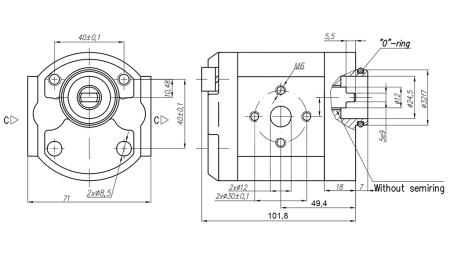 HYDRAULIKPUMPE 10C6.1X179 GR.1 - 6,1cc - RECHTS