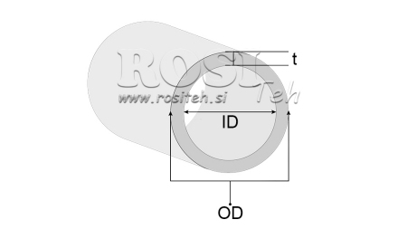 HONAD RÖR H9 FÖR HYDRAULCYLINDER 50/60 - 5mm (1000mm)