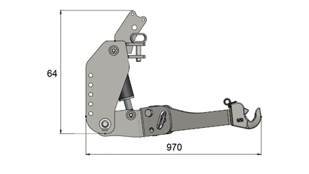 FRONTLYFT UNIVERSAL FÖR TRAKTOR CAT. 3 - 2500 KG