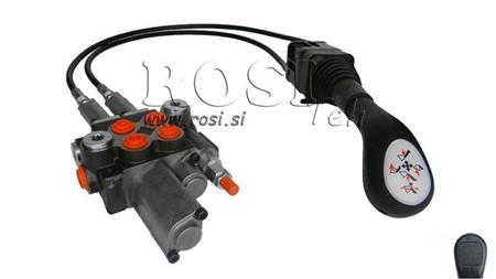 JOYSTICK UTAN KNAAPP MED BLOCK 3 m OCH HYDRAULISK VENTIL 2xP40 l. FLYTANDE