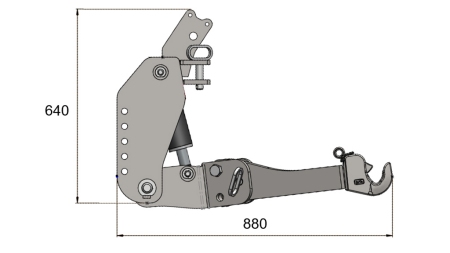 FRONTLYFT UNIVERSAL FÖR TRAKTOR FLEX KAT. 2 - 1500KG