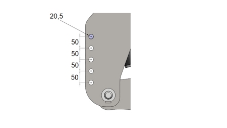FRONTLYFT UNIVERSAL FÖR TRAKTOR KAT. 2 - 1500KG - BLÅ (RAL 5017)