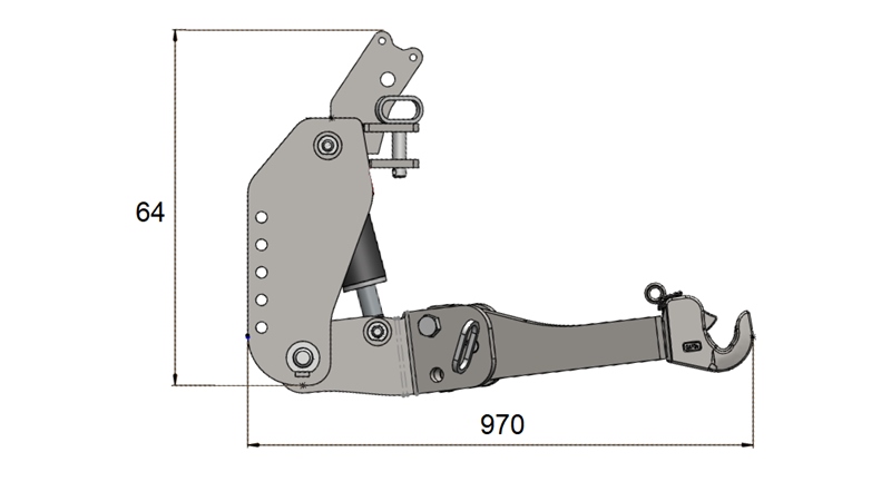 FRONTLYFT UNIVERSAL FÖR TRAKTOR CAT. 3 - 2500 KG