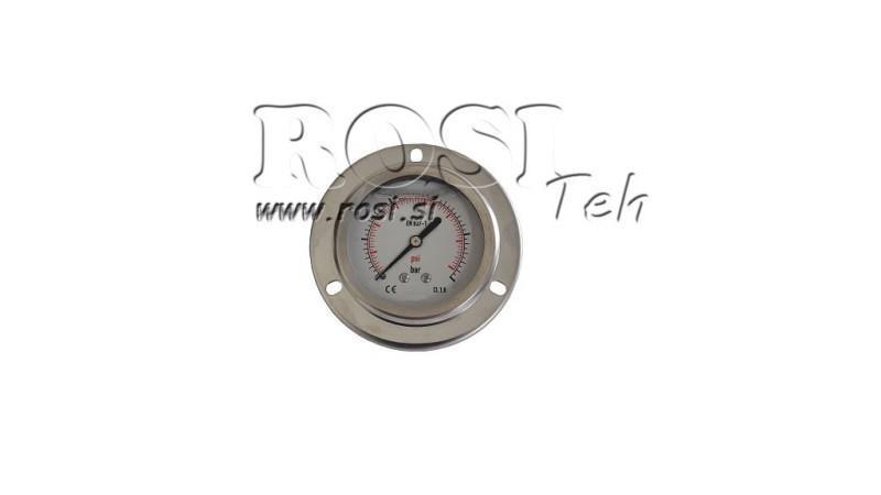MANOMETER DN63 BAK 0 - 6 BAR - 1/4