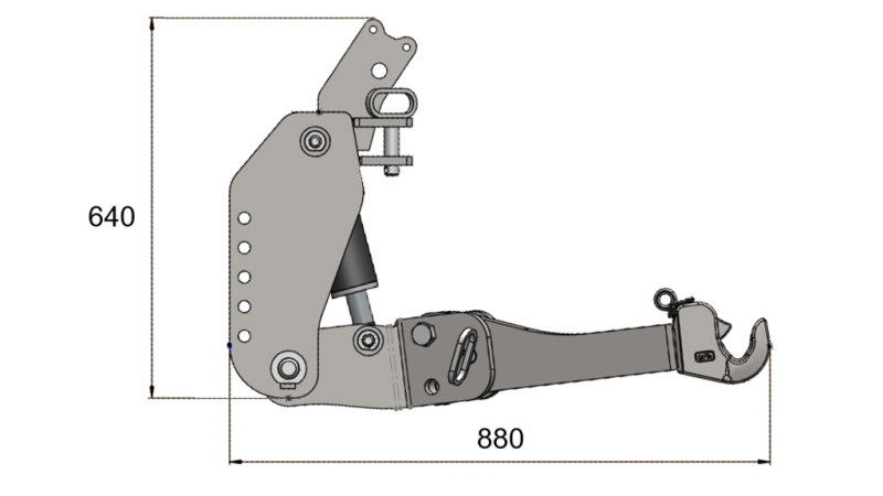 FRONTLYFT UNIVERSAL FÖR TRAKTOR FLEX KAT. 2 - 1500KG