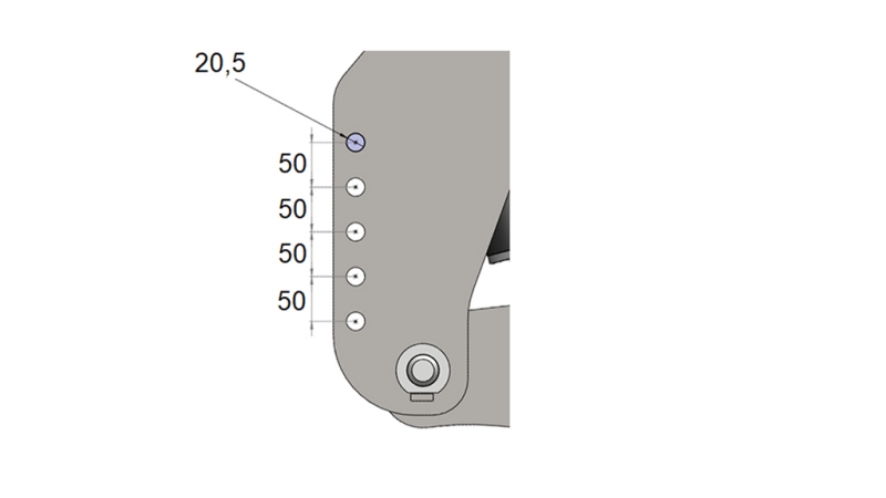 FRONTLYFT UNIVERSAL FÖR TRAKTOR KAT. 2 - 1500KG - BLÅ (RAL 5017)