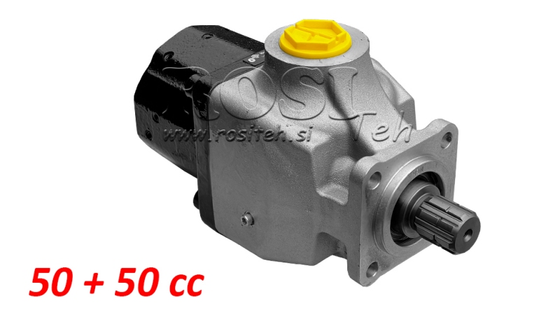HYDRAULISCHE KOLBENPUMPE TANDEM 50+50cc
