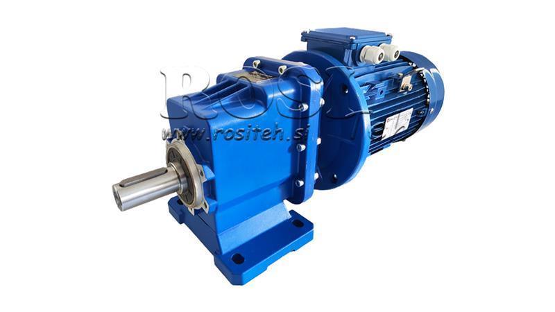 MOTORE ELETTRICO TRIFASE 3.0kW CON RIDUTTORE ERC04 MS100 57rpm