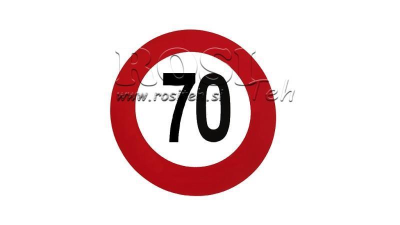 NOPEUSRAJOITUS TARRA 70km/h