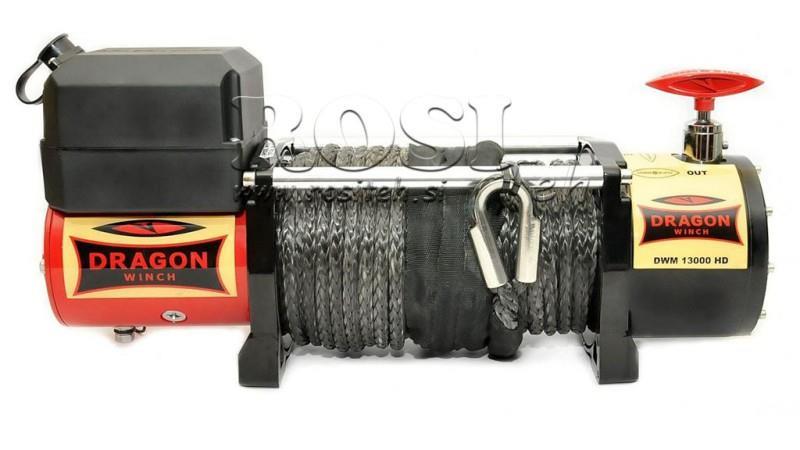 VERRICELLO ELETTRICO 24 V DWM 13000 HD - 5897 kg - CORDA SINTETICA