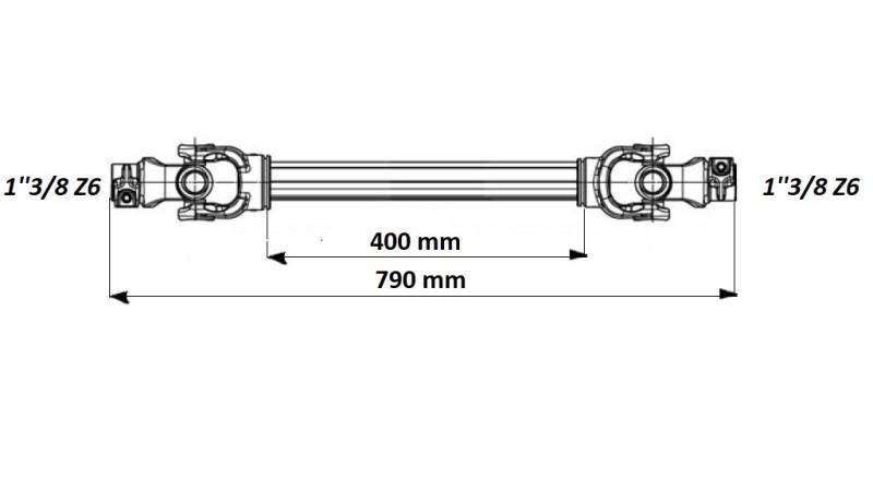 ECO CARDAN 790mm 35-60HP STANDARD - dimensioner