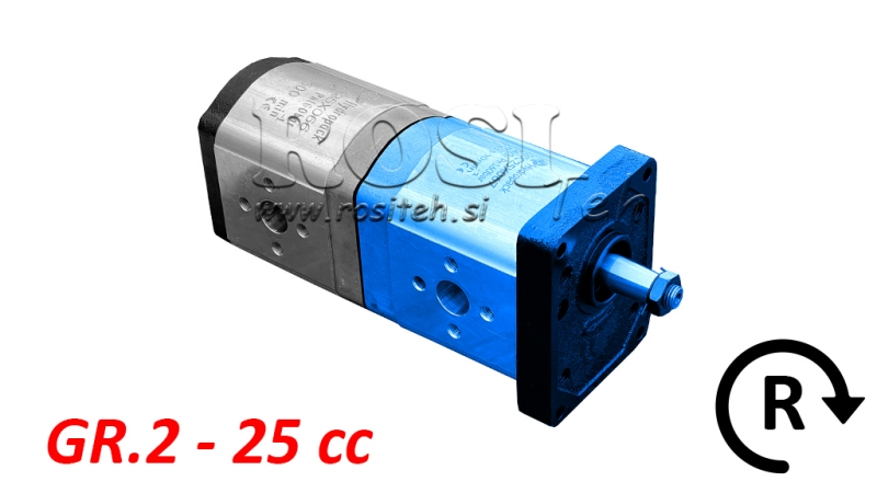 POMPA IDRAULICA 20C25X067 FRONTE GR.2 25 CC DESTRA
