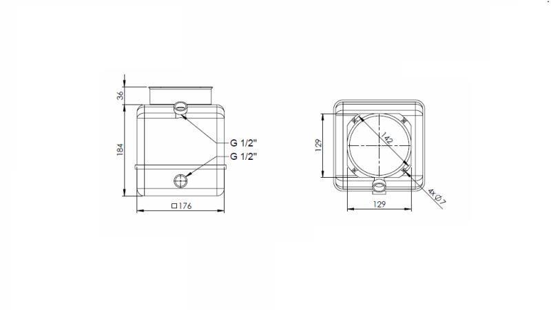 SERBATOIO PVC ROLL PP 4 LITRI ORIZZONTALE-VERTICALE-dimensioni
