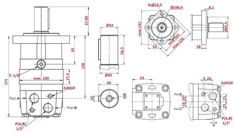 MOTORE IDRAULICO MS 100