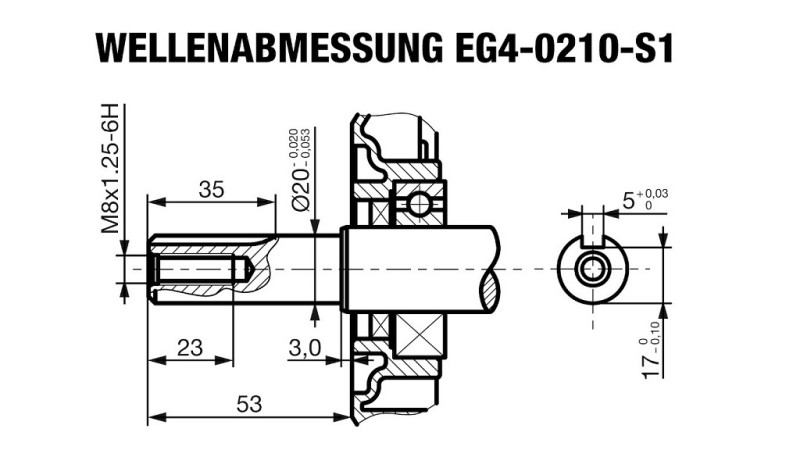 Benzinmotor EG4-200cc-5.10kW-3.600 U/min-H-KW20x53-manuelle Start