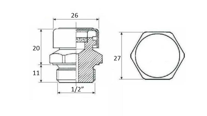 VALVOLA DI VENTILAZIONE IDRAULICA PER PTO 1/2