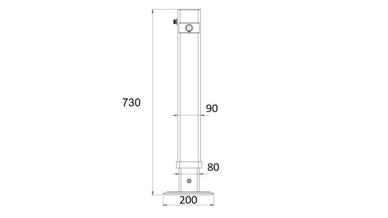 HYDRAULICKÁ NOHA DVOJČINNÁ 450mm - 2.000kg