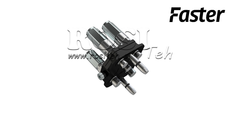 MULTI-FASTER KOPPLING 5VÄGS BSP 3×1/4 2×3/8 MOBIL DEL