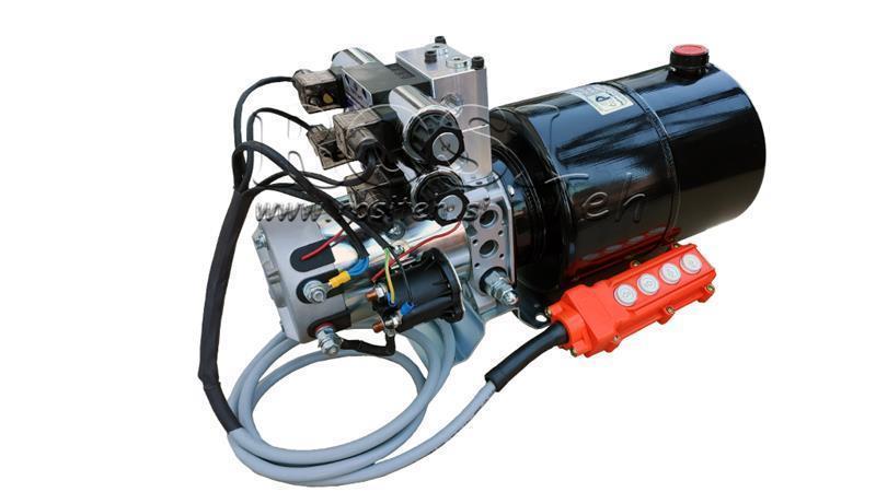 MINI AGGREGATO IDRAULICO 24V DC - 2.2kW = 2.1cc - 8 lit - assemblaggio bidirezionale 2x (metallo)
