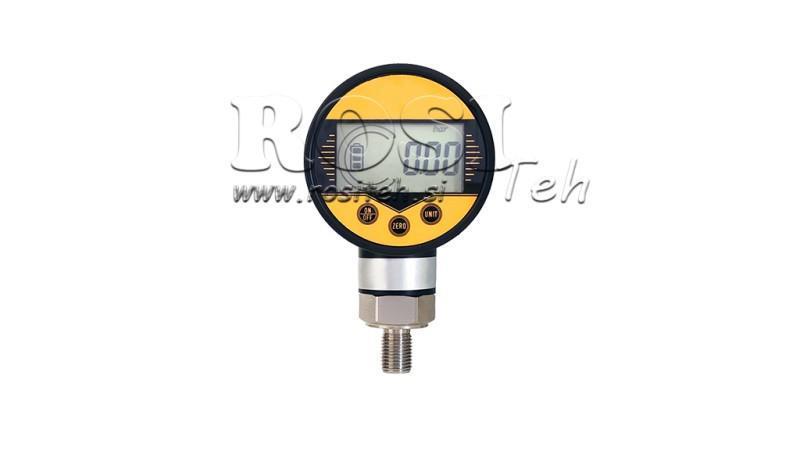 DIGITALMANOMETER DN63 VERTIKAL 0 - 600 BAR - 1/4