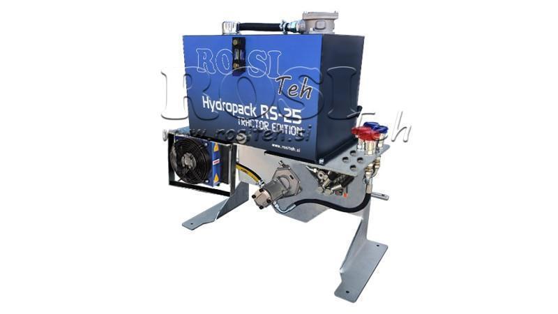 TRAKTOR HYDRAULISK AGGREGAT KAPASITET 70l FLOW 53l/min 2XP80 - MED OLJEKJØLER