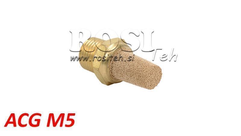 SILENZIATORE PNEUMATICO IN BRASSO ACG M5 ALTO