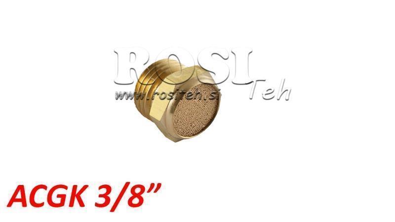 SILENZIATORE PNEUMATICO IN BRASS ACGK 038 BASSO