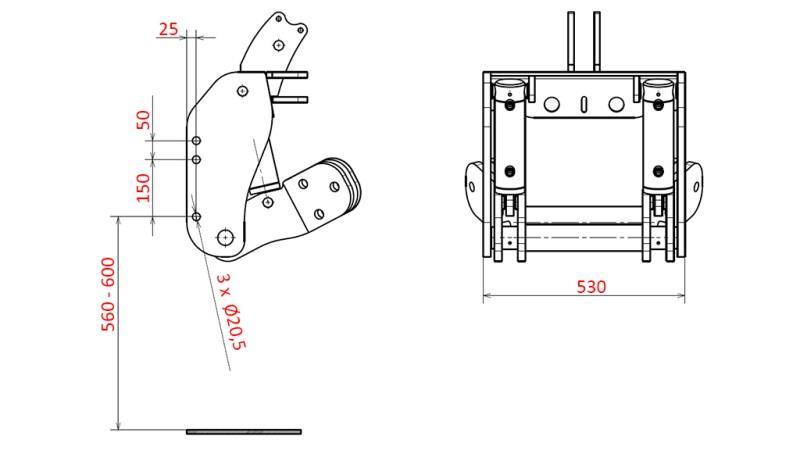 UNIVERZÁLNA SADA PRE HYDRAULIKU PREDNEJ NÁPRAVY TRAKTORA 1500kg