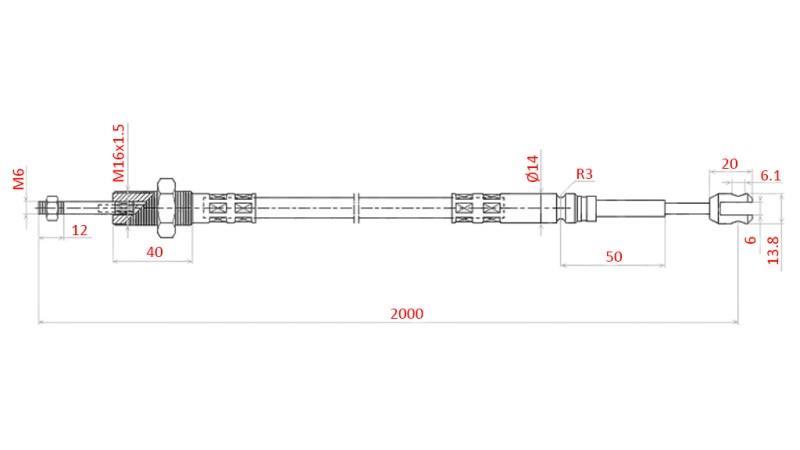PLETENEC L=2000 - vidlice