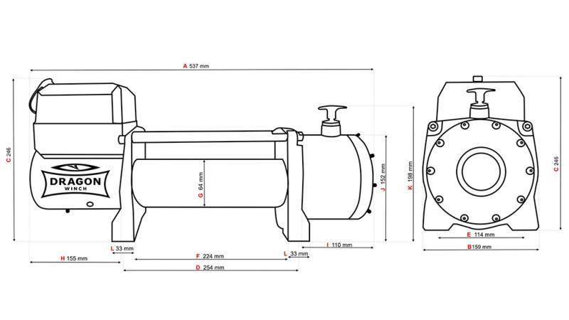 VERRICELLO ELETTRICO 12 V DWM 13000 HD - 5897 kg - CORDA SINTETICA