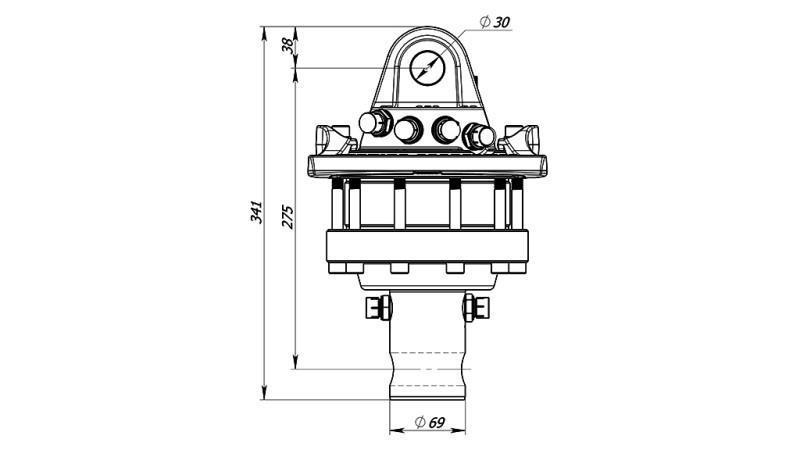 HYDRAULISCHER ROTATOR 5500/3250 KG MIT ACHSE