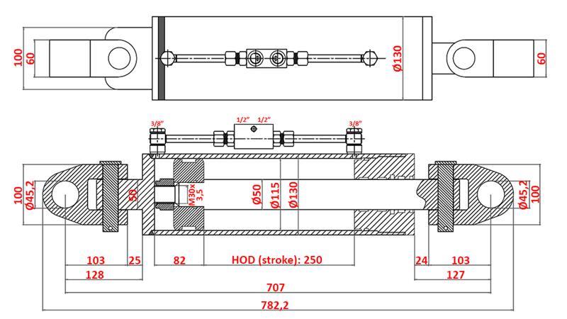 HYDRAULISK DRAGARE SPECIAL - 4:E KLASS 115/50-250 (180-380HK)(45.2mm)