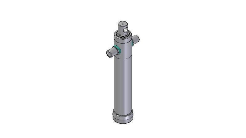 2024F -TELESCOPISK CYLINDER STANDARD/HÅL 2 STEG RESA 795 DIAMETER 80
