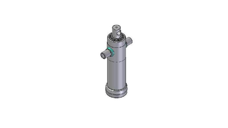 2034F -TELESCOPISK CYLINDER STANDARD/HÅL 3 STEG RESA 790 DIAMETER 95