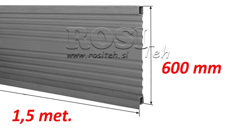 SLÄP SIDOPANEL 1,5 MET. - HÖJD 600 mm
