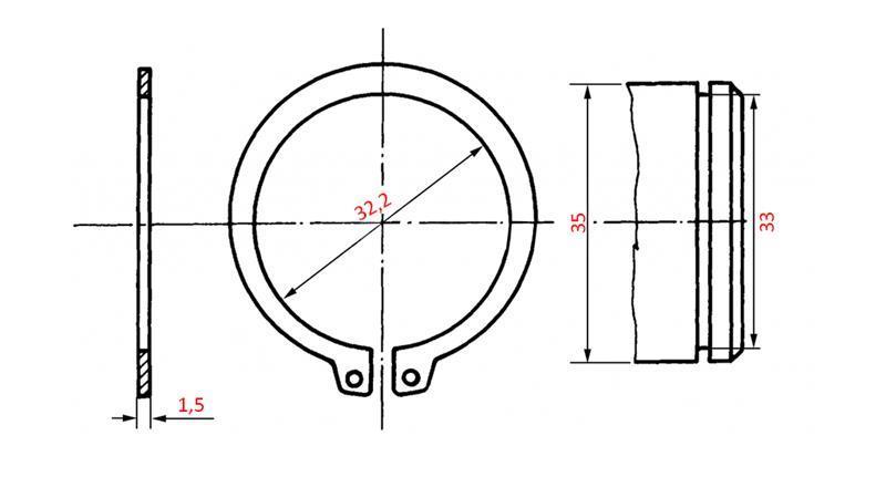 RONDELLA DIN 471 ALPA Z38x1.75