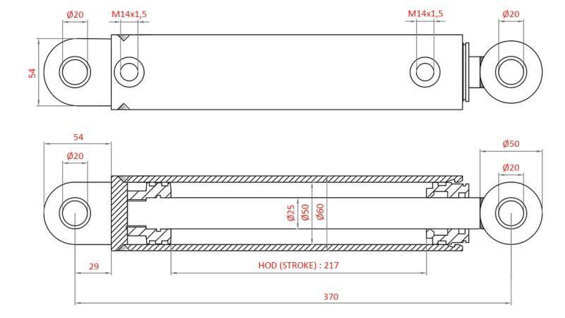 HYDRAULIKLENKZYLINDER FIAT-NEW HOLLAND OEM-5189892