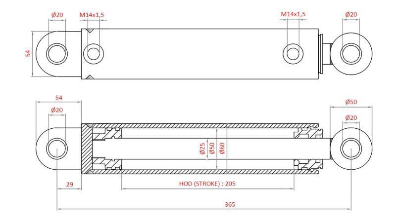 HYDRAULIKLENKZYLINDER FIAT-NEW HOLLAND OEM-87302890