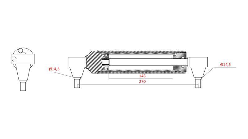 HYDRAULIKLENKZYLINDER MASSEY FERGUSON OEM-3401241M91, 0011404U91, 168009M92, 183179M91, 185