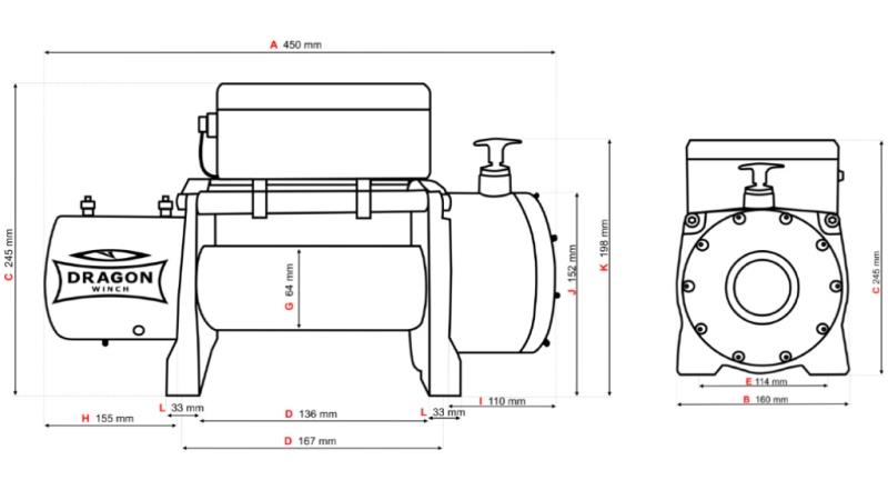 12 V ELEKTROMOS KÖTŐDŐ DWM 10000 HD - 4536 kg