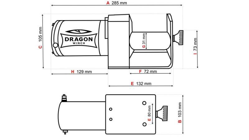 12 V-os elektromos csörlő DWM 2000 ST - 907 kg
