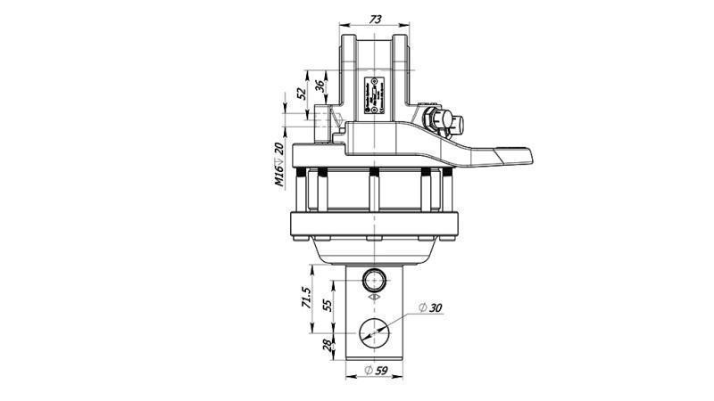 HYDRAULISCHER ROTATOR 4500/2500 KG MIT ACHSE