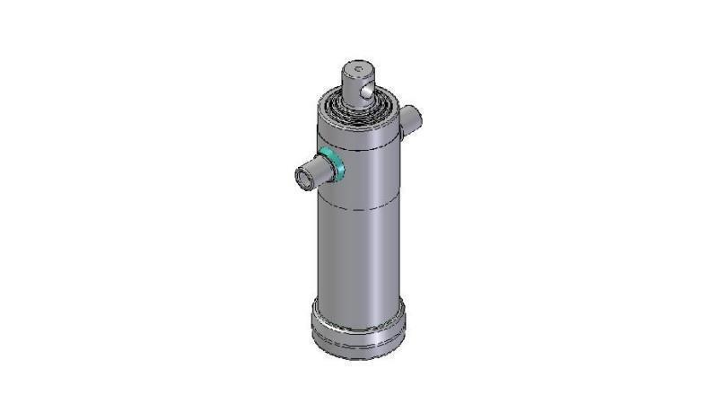 3066F - CILINDRO TELESCOPICO STANDARD/HOLE 4 STADI CORSO 1190 DIAMETRO 112