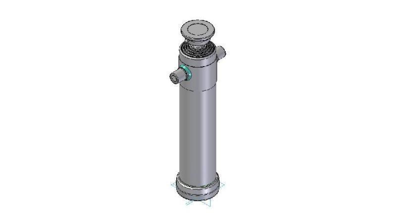 3096S - TELESCOPISK Sylinder STANDARD/KULE 5 TRINN SLAG 2490 DIAMETER 124