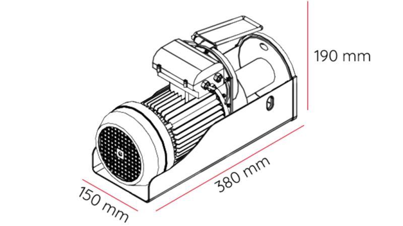 230 V ELEKTRISK VINCH DWI 300/600 kg