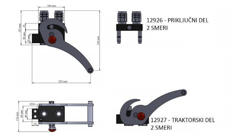 ACCOPPIAMENTO MULTI-VELOCE 2vie BSP1/2 NUOVO TIPO PEZZO TRACTOR
