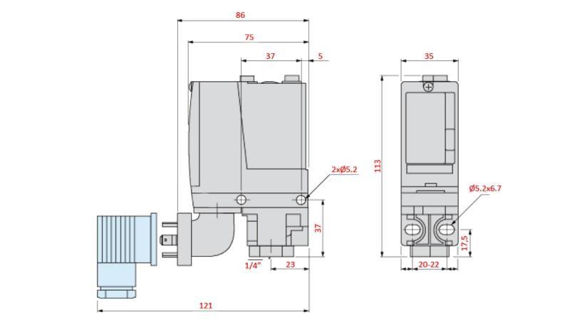 DOPPELT EINSTELLBARER DRUCKSCHALTER 20-300BAR XMLB300D2C11