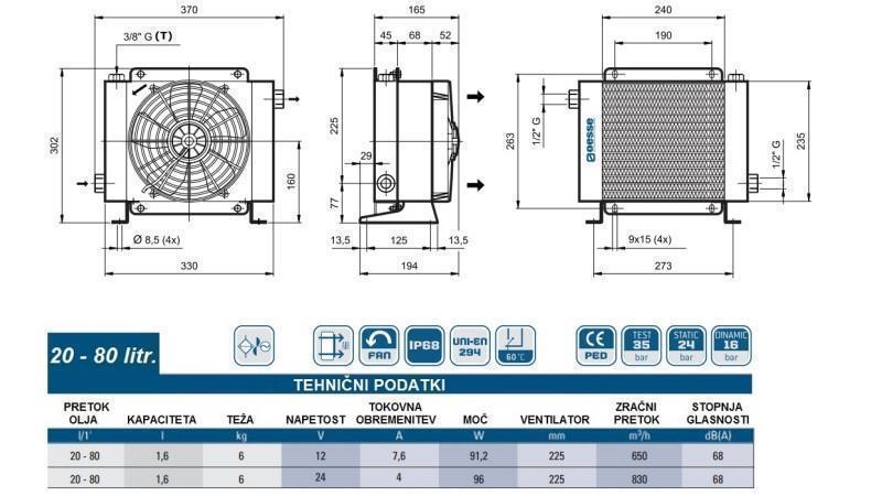 ÖLKÜHLER DC 12V HY01602 20-80 LIT