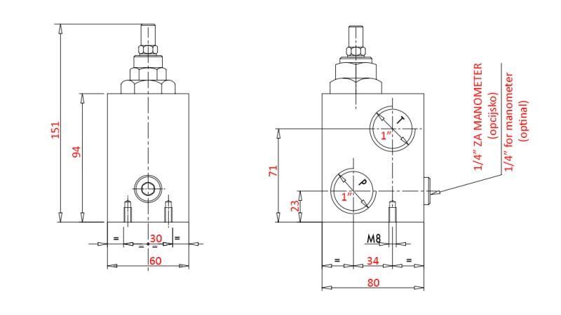 HYDRAULISK TRYCKREGULATOR VMPP 1' 50-400 BAR - 160lit
